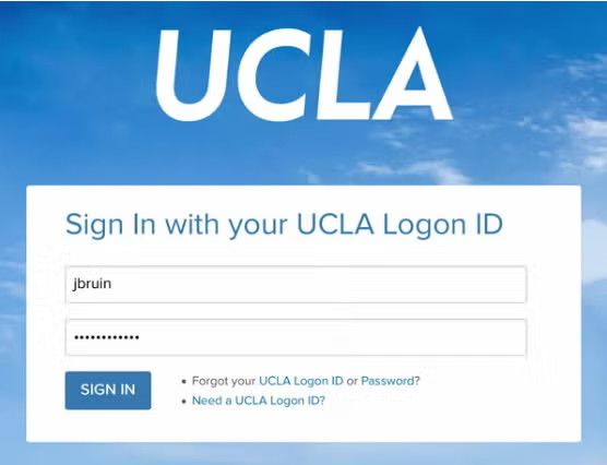 UCLA Sign-in Step 1.