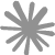 Gray sparkle icon with multiple rays.