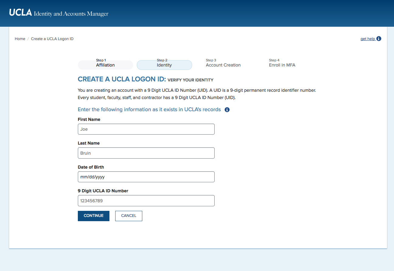 Step 4 verify your identity