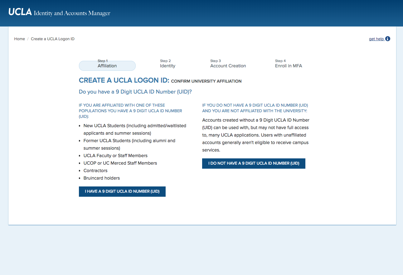 Step 3 Confirm your university affiliation