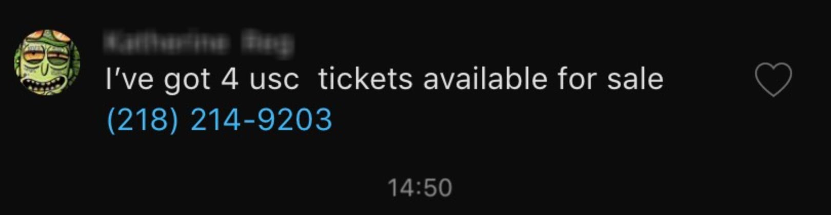 UCLA students report getting scammed for UCLA Football tickets in group chats.