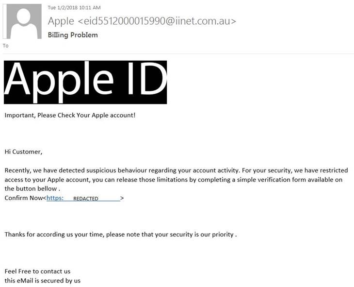 phishing image apple