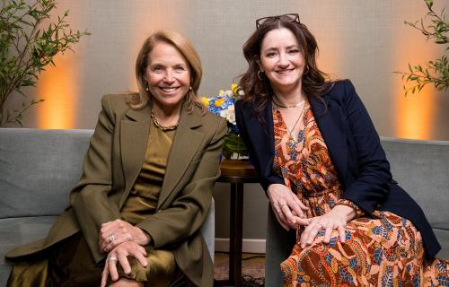 Katie Couric and Dr. Eve M. Glazier.