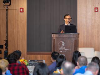 Chris Mattmann at UCLA's Luskin Conference Center.