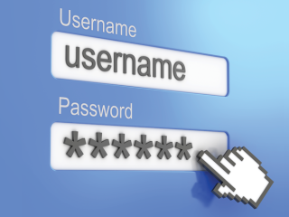 image of a username and password field