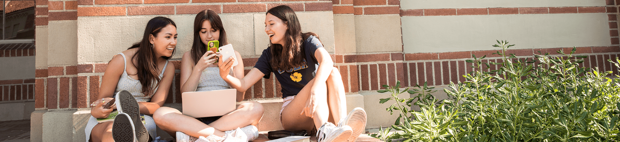 UCLA students outside of the Student Activity Center