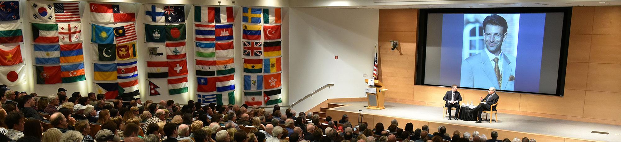 Woodward on stage at UCLA